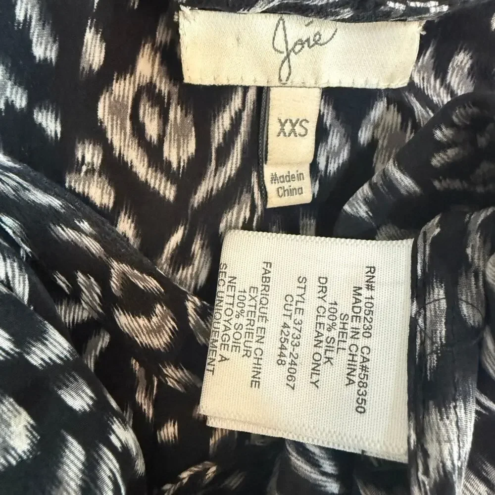 Joie XXS sleeveless notched silk blouse top shell TS 2478